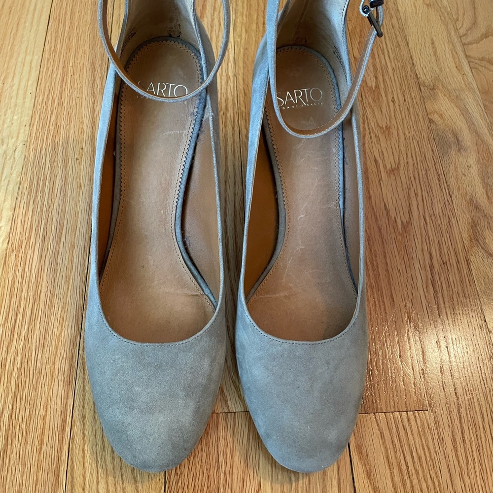 Franco Sarto gray suede heels size 11M